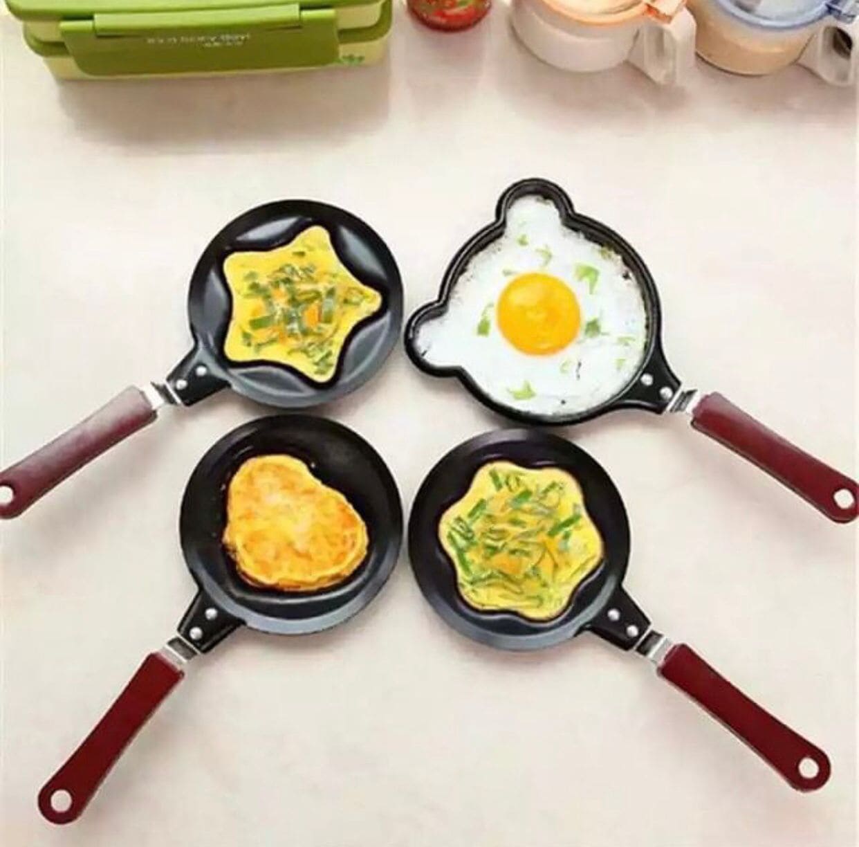 Mini Egg Frying Pan, Star Heart Strawberry Breakfast Egg mold, Fried Egg Pancake Mold, Non-Stick Egg Pancake Omelet Mini Frying Pan, Mini Cookware Black Non Stick Pan Mini Egg Frying Pan, Star Heart Strawberry Breakfast Egg mold, Fried Egg Pancake Mold, Non-Stick Egg Pancake Omelet Mini Frying Pan, Mini Cookware Black Non Stick Pan